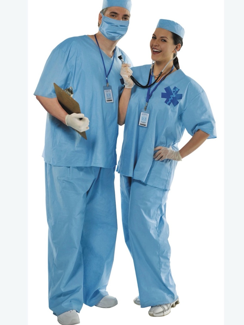Adult Doctor MD Scrubs Costume, One Size fits Most, Unsexed Costume Suit Yoursel